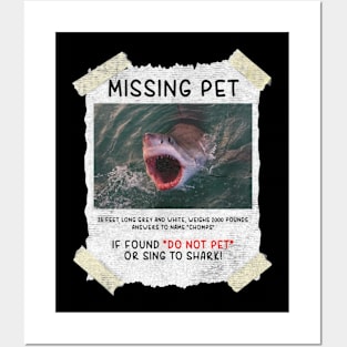 Missing Pet Great White Shark Posters and Art